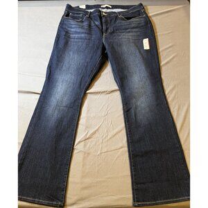 NWT Levi Strauss Signature Jeans Womens Mid‎ Rise Bootcut 20M W35 L32 Dark wash